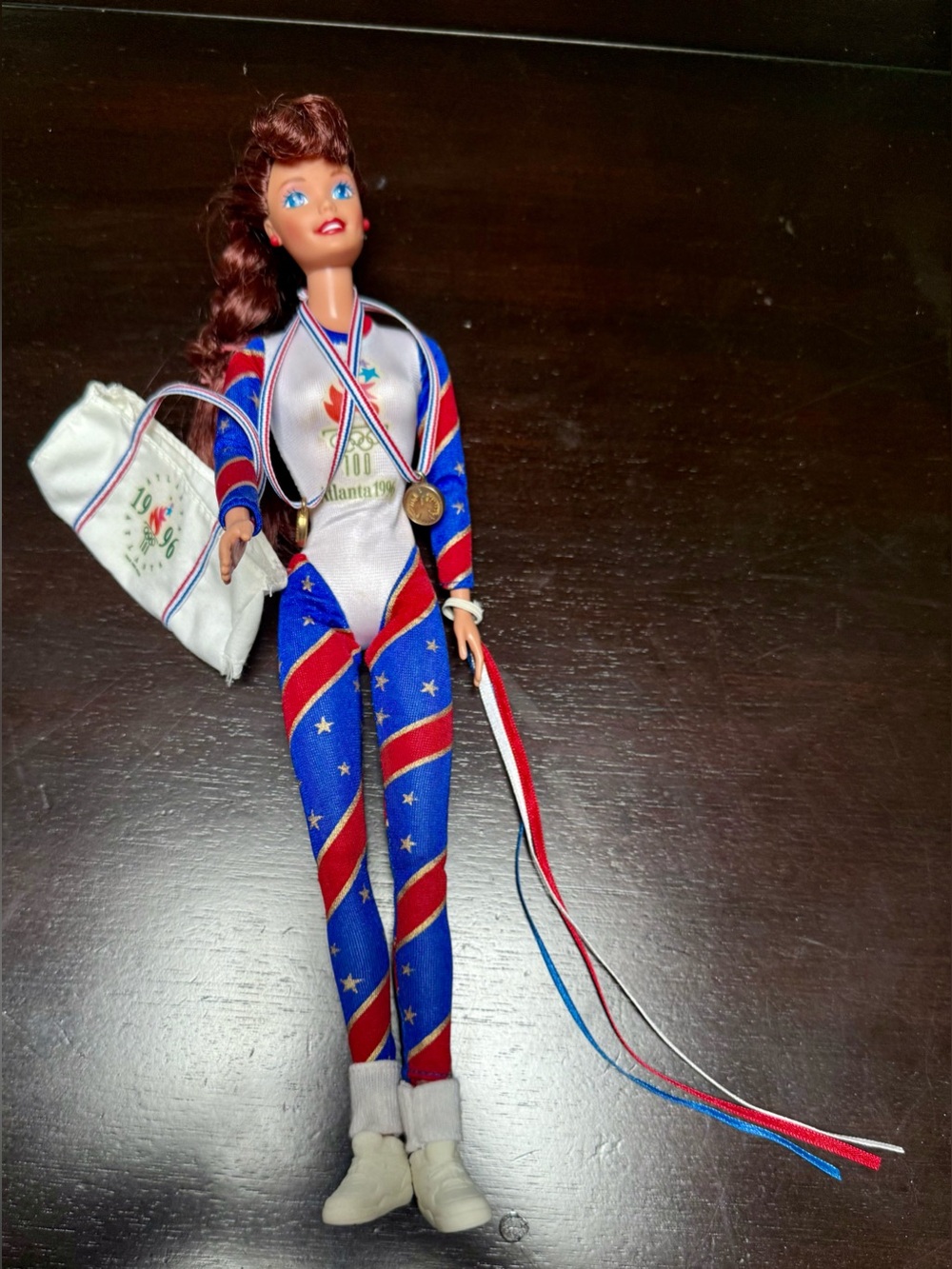 Vintage 1996 Olympic Gymnast Barbie Doll Mattel Altanta